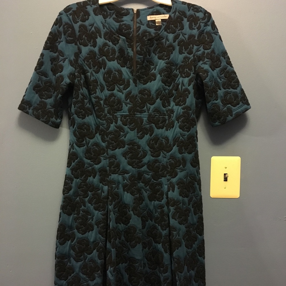 Blue dress perfect for cold weather